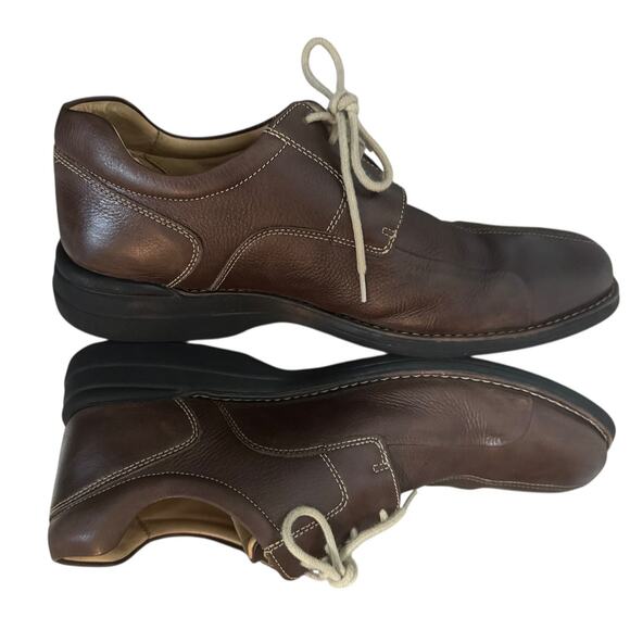 JOHNSTON & MURPHY Brown Shuler Bicycle Leather Dress Shoes 11